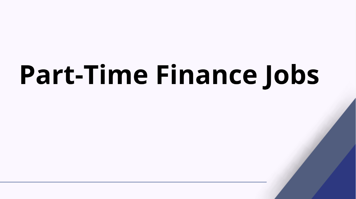Part-Time Finance Jobs