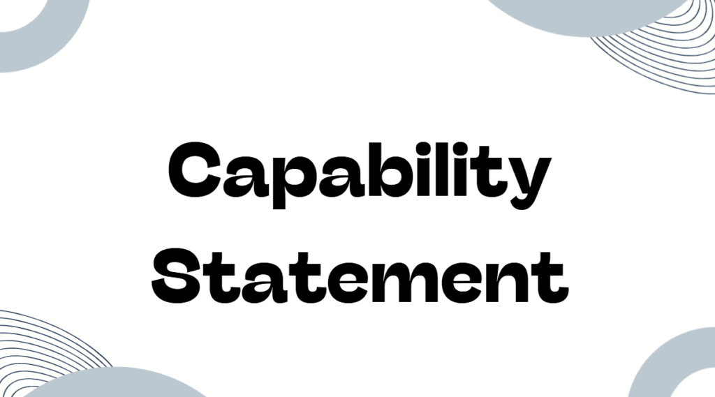 Capability Statement