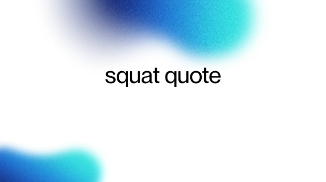 squat quote